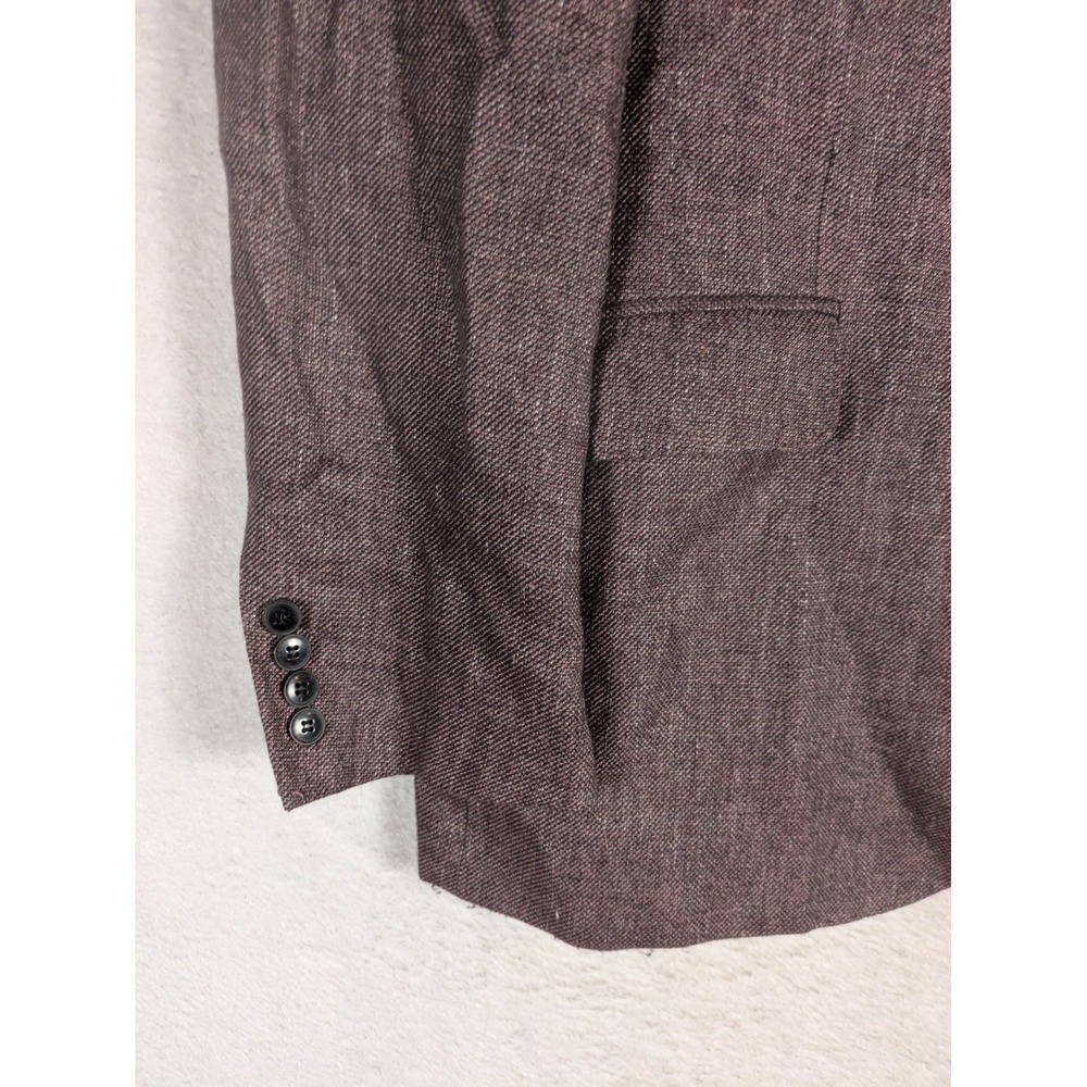 Joseph Abboud Blazer Men's 46 Regular Burgundy Slim Fit Linen Wool Heritage - Picture 2 of 10